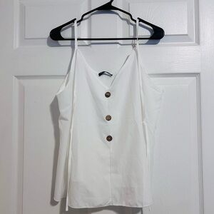 SHEIN White Buttoned Camisole Top Size 0X